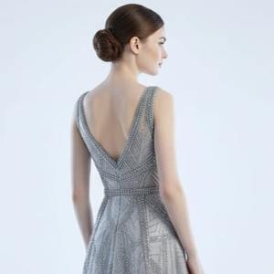 ชุดราตรีผ้าทูลล์ประดับลูกปัดทำมือแบบสั่งทำพิเศษ ทรงเอ ไลน์ แขนยาว ชุดออกงาน ราคาขายส่งจากโรงงาน - Product Image 5