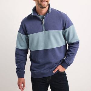 Men's Custom Oversized Quarter Zipper Sweatshirts Men <b>Jumper</b> High Quality Heavyweight Baggy Drop Shoulder Half Zip Sweatshirt - Product Image 4