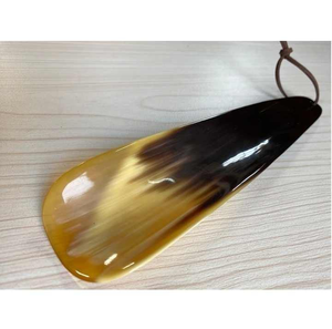 Wholesale Direct From Manufacturer Eco-Friendly Buffalo Natural Flat <b>Shoe</b> Horn with Handle - Product Image 1