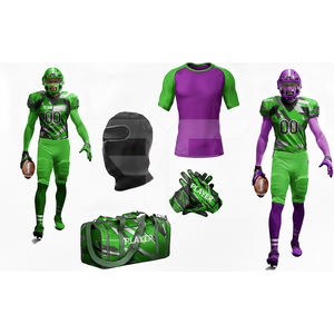 Compre Camisetas de Fútbol Americano al por Mayor, Tejido de Malla Ligero, Tallas Grandes, Impresión Personalizada del Equipo, Camiseta de Fútbol de Manga Corta - Product Image 2