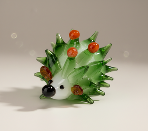 Figurine de hérisson en verre artisanal, décoration artistique en cristal, presse-papiers, objet décoratif pour la maison, le bureau ou le tableau de bord de voiture, cadeau - Product Image 2