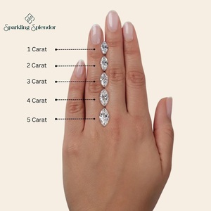 3CT Marquise Cut IGI Certified Lab Grown Diamond Engagement Ring for Women in 10K Yellow Gold Solitaire Ring - Product Image 6