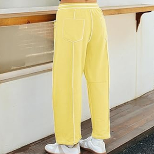 Women Casual Cargo Pants Wide Leg Sweatpants High Waist <b>Drawstring</b> Loose Fit Streetwear Lounge <b>Trousers</b> - Product Image 3