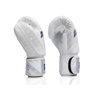 Guantes de Boxeo Fairtex Beast, de Cuero Blanco, con Cierre de Velcro, Transpirables, para Entrenamiento de Adultos - Product Image 4
