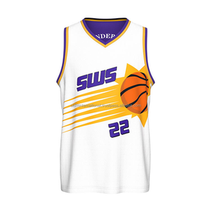 Vente en gros d'uniformes réversibles de chemise de basket-ball d'équipe vêtements de basket-ball personnalisés respirant adultes maillot de basket-ball unisexe - Product Image 3