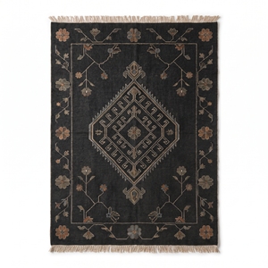 Tapis en laine tufté tribal fait main en gros, motif géométrique floral personnalisé pour la décoration intérieure moderne - Product Image 3