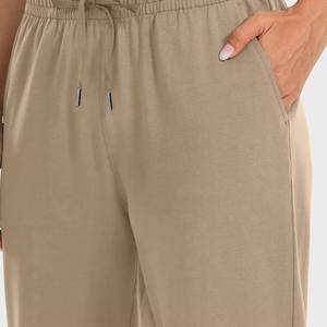 Pantalon de survêtement femme taille mi-haute, devant plat, tendance, en molleton écologique respirant à séchage rapide, pour usage décontracté en extérieur, tailles personnalisées - Product Image 5