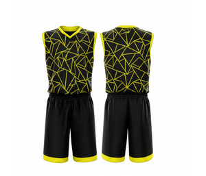 Ensemble d'uniformes de basketball personnalisés entièrement sublimés, maillot et short de sport respirants en polyester pour hommes et femmes - Product Image 6