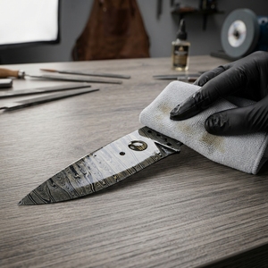 Lame de couteau de chasse et de dépecage en acier Damas sur mesure, pleine longueur, vente en gros, fourniture pour lamesseurs DIY, directement de l'usine - Product Image 6