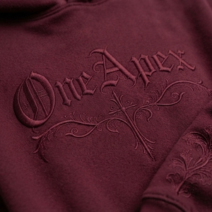<b>Men</b> <b>Burgundy</b> Oversized <b>Hoodie</b> Embroidered Graphic Streetwear Pullover Sweatshirt Custom Fleece Hooded Sweatshirt OEM Clothing - Product Image 6
