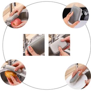 2pcs Double Sided Soft Bristles <b>Vegetable</b> Brush <b>Fruit</b> & <b>Vegetable</b> Scrubber Cleaning <b>Tool</b> for Kitchen Utensils - Product Image 4
