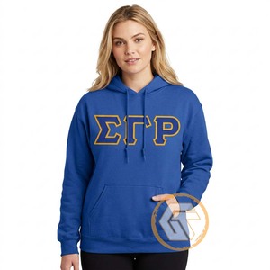 Sweat à capuche personnalisé en molleton de coton Sigma Gamma Rho, automne-hiver, avec logo brodé sur le devant, sororité, haute qualité, écologique - Product Image 1