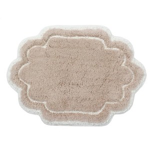 Chenille Bath <b>Mat</b> Novelty Shape Solid Color Non-Slip Rubber Backing Machine Washable Classic Style Home Use - Product Image 1