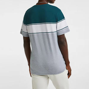 T-shirts pour hommes en mélange polyester/coton, design de logo personnalisé, sérigraphie, col roulé tricoté, formel, respirant, streetwear - Product Image 6