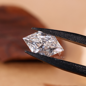 Diamants solitaires exclusifs SHREERAJ certifiés IGI, cultivés en laboratoire, 1 CT, 2 CT, 3 CT, forme marquise hollandaise, hexagone, couleur E, VVS2 - Product Image 4