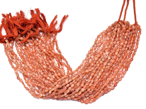 ลูกปัดพลอยซันสโตนทรงรีขนาด 7x5 มม. เกรด AAA+ พลอยซันสโตนธรรมชาติ พลอยกึ่งมีค่า สำหรับทำเครื่องประดับ - Product Image 4