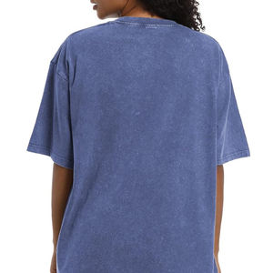 Camiseta de Mujer con Lavado Ácido, Estilo Vintage, Oversize, Estilo Urbano, Algodón Jersey, Casual, Proveedor OEM al por Mayor - Product Image 6