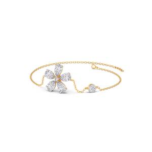 Luxury Everyday Wear Women's 10kt <b>Gold</b> Diamond <b>Bangle</b> Bracelet Princess Cut Natural Diamonds Pave Setting Bracelet - Product Image 4