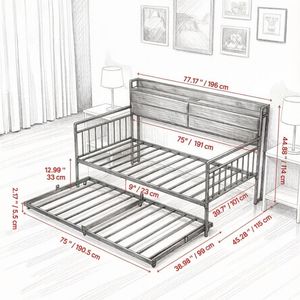 Nuovo Telaio per Letto Singolo in Metallo - Robusto e Durevole - Product Image 2