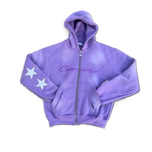 Sweat-shirts polaires streetwear 2026 OEM surdimensionnés en coton épais 100% délavé à l'acide, pull-overs usés, design personnalisé imprimé, vêtements d'hiver - Product Image 1