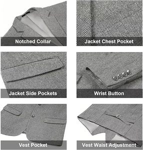 New Stylish Fashion Wedding <b>Suit</b> Business Men <b>Suits</b> Custom Logo Cheap Price Formal Single Breasted Pant Coat Tuxedo <b>Suit</b> 100% - Product Image 4