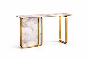 Best Seller Black Marble Console <b>Table</b> With Sculptural Base Luxury Entryway Furniture For Home Hotel Decor - Product Image 2
