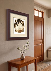Framed Wooden Carved Swan <b>Wall</b> Art Traditional Decor for Living Room - Product Image 3