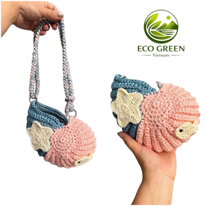 Bolso de Ganchillo con Diseño de Conchas Marinas, Hecho a Mano, Estilo Costero, para el Verano, Ecológico, para Mujer, Venta al Por Mayor, OEM, ODM - Product Image 4