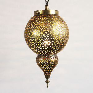 Antique Mosaic Hanging Lantern <b>Blue</b> <b>Glass</b> <b>Pendant</b> <b>Lighting</b> Bohemian Coastal Radiance - Product Image 3