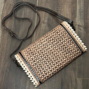 New Arrival Hand Tooled Carving Leather Clutch <b>Phone</b> Case Stylish Multi Uses Western Leather Wallet Women's Multi Uses Clutch - Product Image 5