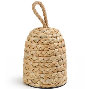 Butée de porte en jonc de mer tressé à la main avec poignée en corde - Décoration bohème en gros - Product Image 2