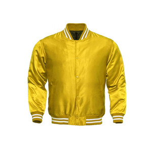 Men's Orange Bomber <b>Jacket</b> Solid Color Zipper Closure <b>Mandarin</b> <b>Collar</b> Windproof Breathable Wool Lining Casual High Street Style - Product Image 3