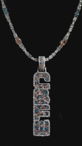 Colgante de Letra Inicial Personalizado, Colgante de Letra Completamente Cubierto de Diamantes, Joyería Hip Hop para Raperos, Colgante de Moissanita, Colgante de Plata 925 - Product Image 6