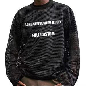 Custom Logo Mesh T-<b>Shirt</b> Unisex Short Sleeve Crew Neck Silk Printing Breathable 100 <b>Polyester</b> Summer Loose Fit Adult - Product Image 5