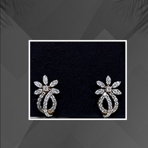 Boucles d'oreilles élégantes en diamant pour femmes, certifiées, créées en laboratoire, or 14 carats, bijoux fins de luxe, fournisseur indien - Product Image 1