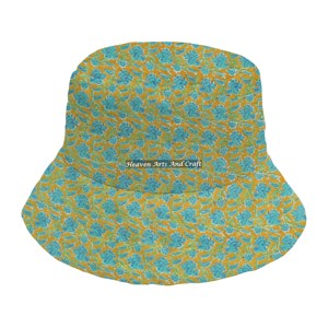 Sombrero de Pescador Acolchado de Algodón con Estampado a Mano, Personalizado y a la Moda - Product Image 3