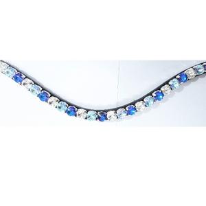 EQUINE SADDLE WORLD Diadema de cuero con cristales para caballo, 10mm, Rivoli Bling, accesorio para brida, botón a presión de cambio rápido, para equitación - Product Image 1