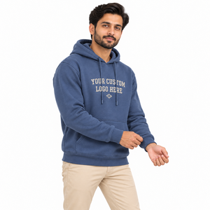 Custom 100% Cotton <b>Sherpa</b> Fleece <b>Lined</b> Embroidered Pullover <b>Hoodie</b> Fast Drying French Terry Eco-Friendly Activewear Summer - Product Image 4