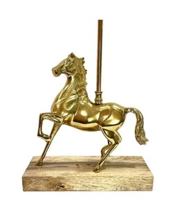 Lámpara de Mesa Estilo Granja con Diseño de Caballo y Pantalla de Tela |   Portalámparas Simple E27/B22 |   Iluminación Decorativa para Hoteles de Lujo - Product Image 3