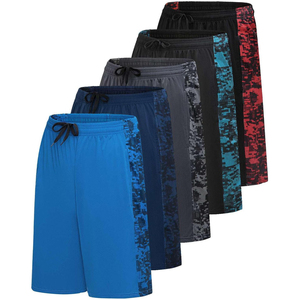 Pantalones Cortos Deportivos Casuales para Hombre, de Cintura Alta, con Cierre de Cordón, Transpirables, de Secado Rápido, Tejidos en Poliéster/Algodón, Color Negro Sólido - Product Image 5