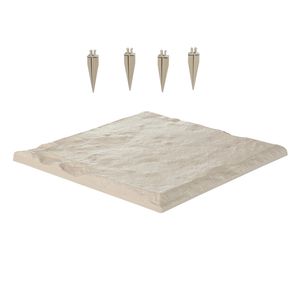 16 Pezzi di Pietre Decorative da Giardino 15,5 X 15,5 Pollici, Resistenti alle Intemperie, in Basalto e Plastica, per Sentieri - Product Image 1