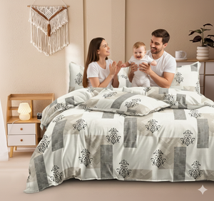 Juego de Sábanas de Microfibra de Lujo con Estampado, Tamaño King, con Sábana Ajustable de 400 Hilos y Fundas de Almohada, Colección de Dormitorio Estilo Hotel - Product Image 4