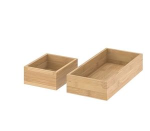 Natural Bamboo Kitchen <b>Drawer</b> Organizer <b>Storage</b> <b>Box</b> Woo Space Saving Modern Home Kitchen Cabinet Insert <b>Drawer</b> <b>Storage</b> Solution - Product Image 2