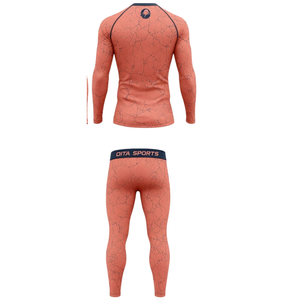 Ensemble de vêtements de sport pour homme Coral Active Performance Training, manches longues et leggings, compression, fitness, entraînement, gym, sportswear, entraînement athlétique - Product Image 2