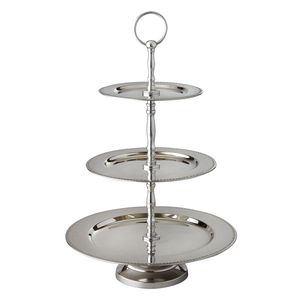 Support à dessert en métal de qualité supérieure pour la présentation en boulangerie, avec une finition décorative moderne et une base robuste et stable - Product Image 1