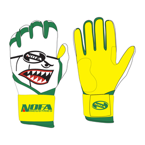Guantes de Bateo Acolchados de Cuero de Marca Personalizada, Cierre de Hebilla Ambidiestro, Negro/Blanco, para Adultos, Béisbol - Product Image 4
