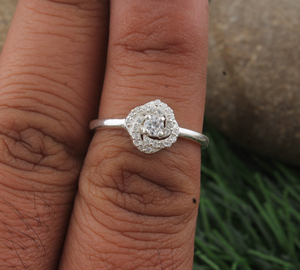 Wholesale 925 Sterling <b>Silver</b> Plated Cubic Zirconia <b>Ring</b> CZ <b>Solitaire</b> Engagement <b>Ring</b> for Women Custom Bulk Jewelry - Product Image 6