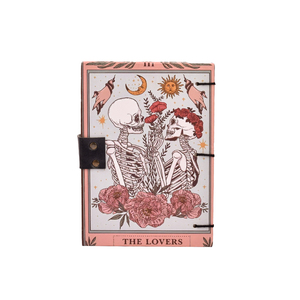 <b>A5</b> Handmade Paper Journal Notebook 200 Pages (Both Side) 100% Pure Handmade Paper | Vintage Skeleton Lovers Design Diary Gift - Product Image 3