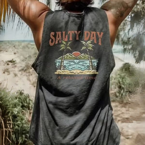 Chaleco Deportivo Personalizado para Hombre, con Estampado Puff, Transpirable, Sin Mangas, Tejido, de Verano, de Alta Calidad, Secado Rápido, Tallas Grandes - Product Image 6