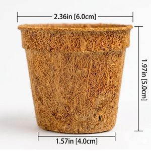 กระถางมะพร้าวยั่มนา (Coco Pots) กระถางปลูกต้นไม้ย่อยสลายได้ทางชีวภาพ ขนาด 2-6 นิ้ว อายุการเก็บรักษา 2 ปี สำหรับทำสวน - Product Image 1